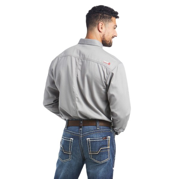 Ariat FR Solid Work Shirt in Silver Fox